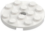 LEGO® Parts 60474 - Plate 4 x 4 Round with Hole and Snapstud (60474w)