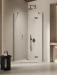 NEW TRENDY Nesta Gunmetal Brushed cabină de duș 90x90 cm gunmetal periat/sticlă transparentă K-4787 (K4787)