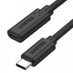 Unitek C14086BK USB-C Apa - USB-C Anya 3.2 Gen 2 Hosszabbító Kábel - 0.5 m, Fekete