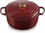 Le Creuset Signature kerek Öntöttvas Sütőtál 28cm - Bordó (21177289494441)