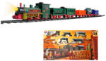 One 2 Fun One Two Fun Western Express Train elemes, önjáró elektromos vonat szett, vasút készlet 133 x 74 cm, XL 40 darabos sínkészlettel, fény- és hangeffektusokkal (O2F_Western)