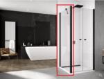  Perete lateral SanSwiss Solino SOLT2, 80xH200 cm profil negru-mat (SOLT208000607)