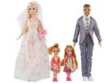 Teddies Păpușă mireasă și mire din plastic 30cm cu familie (TD00800693) Figurina
