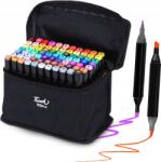 Extralink Alkoholos Markerkészlet, 80 Szín, Kétvégű (MARKERY 80SZT) (MARKERY 80SZT)