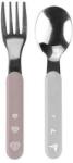 BabyOno rozsdamentes acél evőeszközök, rózsaszín/fehér (5901435413388) (5901435413388)