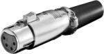 Goobay 11960 Mikrofon XLR anya csatlakozó 4Pin - Fekete (11960)