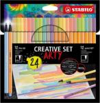 STABILO Creative Set ARTY tűfilc Különböző színekben 24 db (204087) (204087)