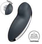Satisfyer Vibrator Clitoridian Tap&Climax 2, Silicon, USB, Gri, 11 cm Vibrator