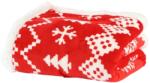 Ruhhy 26610 Takaró karácsonyi motívummal 130 × 170 cm, piros (5900779960114) (5900779960114)