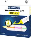 Centropen Szövegkiemelő 1-4, 6mm, vágott hegyű, 6252 neon, 4 klf. szín (462520403) (502716) (502716)