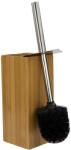 HomeandMode Bambusz WC-kefe Tartóval, 34 cm