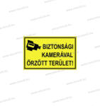  Kamerával megfigyelt terület! A5 méretű vinil fólia, matrica