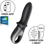 Satisfyer Hot Passion - управлявано чрез приложение затоплящо анално вибраторче (черно)