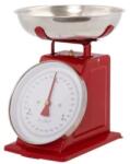 PLINT Retro mechanikus konyhai mérleg, 3 kg - rozsdamentes acél tállal (44RED)