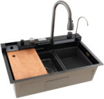 Mixxus Chiuveta multifunctionala din inox nano black, honeycomb, seria Decor MIXXUS 750 A 460 mm Chiuveta