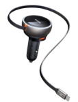 Mcdodo Incarcator pentru Masina, 80W, Dual Port, Cablu Retractabil 80cm - CC-4850 - Black (KF2358798) - pcone