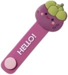  Univerzális Pitaya figurás kábelrendező, lila szilikon, patentos