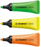 Corex STABILO NEON szövegkiemelő 3 db Vésőhegyű Zöld, Narancssárga, Sárga (72/3-2 COREX) (72/3-2 COREX)