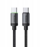 Mcdodo Cablu Type-C la Type-C, PD60W Aluminiu, Nailon Impletit, 1m - Mcdodo (CA-4410) - Black (KF2358842)