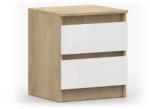  LORIS éjjeliszekrény - cremona tölgy / fehér (10000016461)