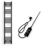  Törölközőszárító radiátor elektromos fűtőpatronnal 30 x 160 cm - Nero Italia C-400W (fekete)