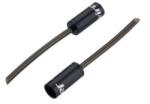 Jagwire 4, 5 mm-es csúcsos bowdenház kupak váltóbowdenházakhoz, alumínium, 1 db, fekete