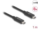 Delock Cablu USB 80 Gbps type C 16K60Hz/240W E-Marker coaxial 1m, Delock 81211 (81211)