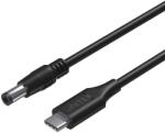 Unitek C14116BK USB-C Apa - 5.5 x 2.5mm DC Tohsiba / Asus Apa Töltő Kábel - Fekete 1.8m