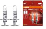 OSRAM Night Breaker Silver H1 halogén fényszórólámpa, akár 100% extra fényerő, 130 méteres fénykéve, 1550 lumen, 3200 K (4062172388085)