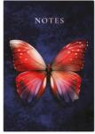 TopTimer Jegyzetfüzet A/5 TOPTIMER Notes piros pillangó 96lap vonalas (26C167N-002)
