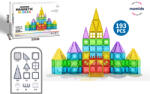 Mamido Mágneses építőkocka 193 darabos Szivárvány XXL (S-Z040) - mamido