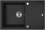 Laveo Megalo, 1 rekeszes gránit mosogató 780x500x185 mm, fekete, LAV-SBE_711B (LAV-SBE_711B)