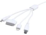 Eufab Apple iPhone USB töltőkábel, adatkábel (30 pólusú, Lightning, Mini B, Micro B csatlakozókkal) Eufab 16494