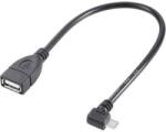 Renkforce OTG kábel, USB 2.0, mikro B dugó/A hüvely, 10 cm, Renkforce