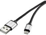 Renkforce iPad/iPhone/iPod töltő-/adatkábel, 1x USB 2.0 dugó A - 1x Apple Dock dugó Lightning, 3 m, sötétszürke, Renkforce