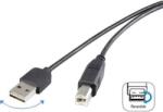 Renkforce USB 2.0 A/B Renkforce csatlakozókábel 1, 8 m, megfordítható dugóval