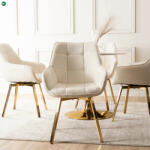 Mebel Elite Bézs Bouclé Forgószék MIA