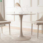 Mebel Elite SANDER 90 cm-es étkezőasztal fehér/kasmír színben