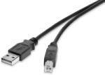 Renkforce USB 2.0 csatlakozókábel, 1x USB 2.0 dugó A - 1x USB 2.0 dugó B, 0, 3 m, fekete, aranyozott, renkforce