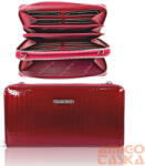 Jennifer Jones Női Bőr Pénztárca 5276-2 Piros Lakk - Dupla Rekesszel (5276-2)