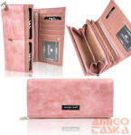 Jennifer Jones Női Pénztárca 1109-7 Púder - Nagy Méret - Cipzáros Aprótartóval (1109-7)