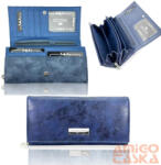 Jennifer Jones Női Pénztárca 1109-7 Sötét Kék - Nagy Méret - Cipzáros Aprótartóval (1109-7)