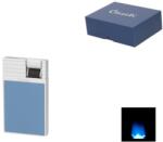 Caseti Flat Flame szúrólángos szivaröngyújtó - króm és szürkéskék színű (A-281114)