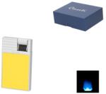 Caseti Flat Flame szúrólángos szivaröngyújtó - króm és sárga színű (A-281111)