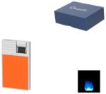Caseti Flat Flame szúrólángos szivaröngyújtó - króm és narancssárga színű (A-281109)