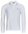 Ralph Lauren Hosszú ujjú galléros pólók POLO AJUSTE DROIT EN COTON STRECH Fehér EU M