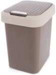 Orion Coș de gunoi din plastic 12 l maro cu capac basculant Cos de gunoi