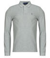 Ralph Lauren Hosszú ujjú galléros pólók POLO AJUSTE DROIT EN COTON BASIC MESH Szürke EU M