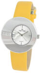 TIKO TIME női karóra, quartz, ezüst színű fémtok, sárga színű bőrszíj, ezüst színű számlap (7546-5)