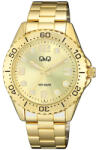 Q&Q férfi karóra, arany színű fémtok, arany színű foszforeszkálós számlap, arany színű fémcsat Q07A-003PY (4215-4)